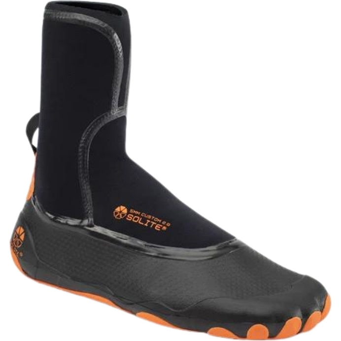 2025 Solite 5mm Custom 2.0 Wetsuit Boots 21007 - Black /Orange